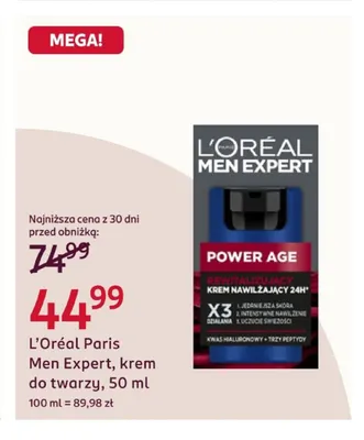 Krem do twarzy L'Oréal Paris Men Expert promocja w Rossmann