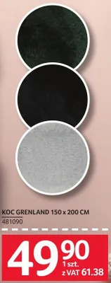 Koc Grenland 150 x 200 cm promocja w Selgros