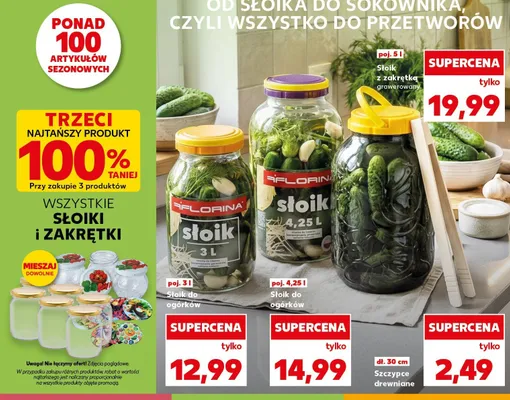 Słoiki i zakrętki promocja w Kaufland