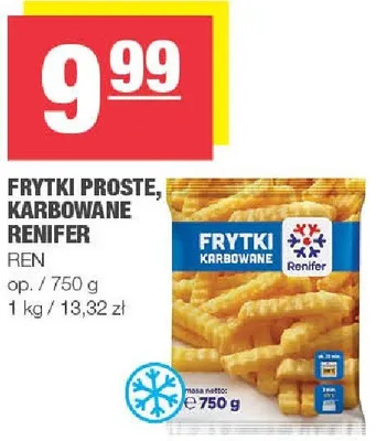 Frytki proste, karbowane promocja w SPAR