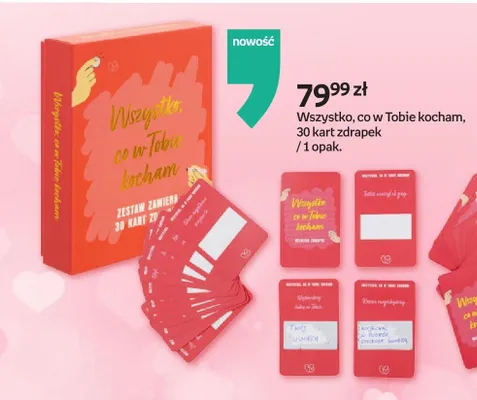 Wszystko, co w Tobie kocham, 30 kart zdrapek promocja w Empik