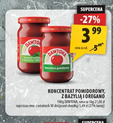 Koncentrat pomidorowy Dawtona promocja w Arhelan