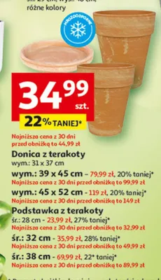 Podstawka z terakoty śr. 32cm promocja w Auchan