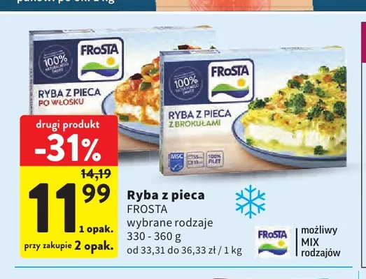Ryba z pieca po włosku Frosta promocja w Intermarche