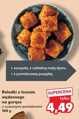 Roladki z łososia wędzonego na gorąco z suszonymi pomidorami promocja w Kaufland
