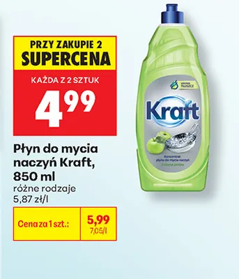 Płyn do mycia naczyń Kraft promocja w Biedronka