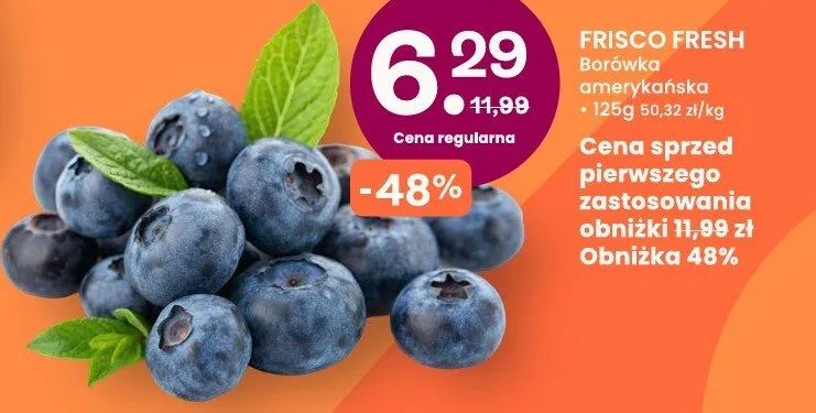 Borówki amerykańskie promocja w Frisco