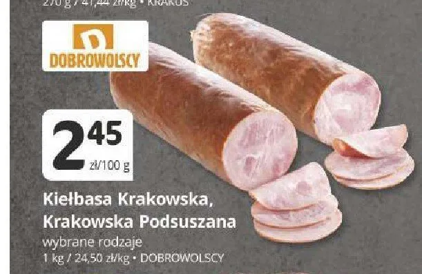 Kiełbasa Krakowska Dobrowolscy promocja w Marketvita