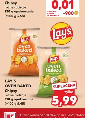 Chipsy Lay's Oven Baked jogurt z ziołami promocja w Kaufland
