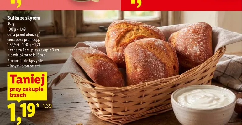 Bułka ze skyrem promocja w Lidl