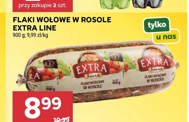Flaki wołowe w rosole Extra Line promocja w Stokrotka