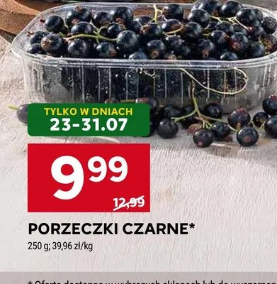 Porzeczki czarne promocja w Stokrotka