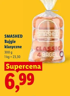 Bajgle klasyczne Smashed promocja w Lidl