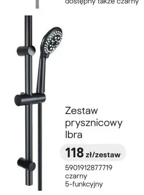 Zestaw prysznicowy Ibra promocja w Castorama