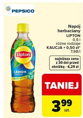 Napój herbaciany lemon promocja w Carrefour Market