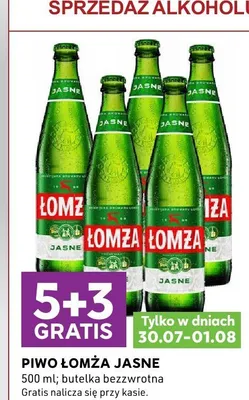 Piwo Łomża Jasne promocja w Stokrotka