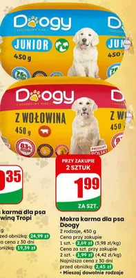 Mokra karma dla psa Junior promocja w Dino