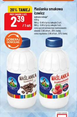 Maślanka smakowa kawowa Łowicz promocja w POLOmarket