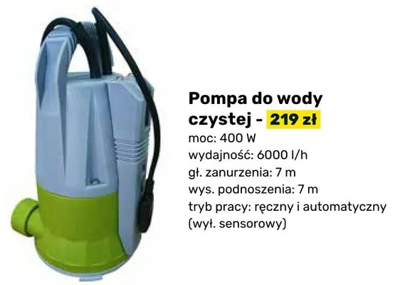 Pompa do wody czystej promocja w Bricomarche