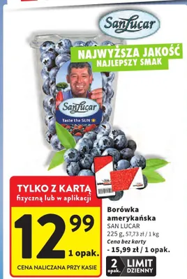 Borówka amerykańska SanLucar promocja w Intermarche