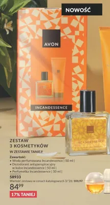 Zestaw 3 kosmetyków Incandessence promocja w AVON