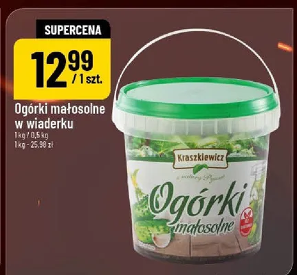 Ogórki małosolne w wiaderku promocja w POLOmarket