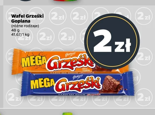 Wafel Mega Grześki Toffi promocja w Netto