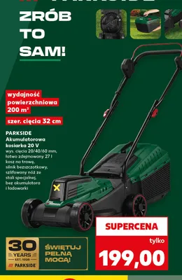 Akumulatorowa kosiarka 20V Parkside promocja w Kaufland
