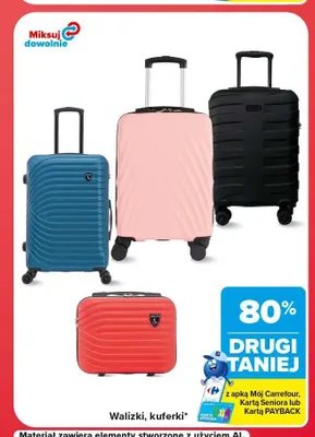 Walizki i kuferki promocja w Carrefour