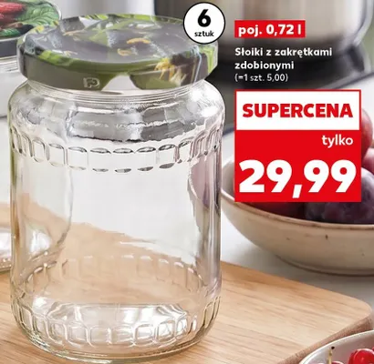 Słoiki z zakrętkami zdobionymi 6-pak 0,72 l promocja w Kaufland