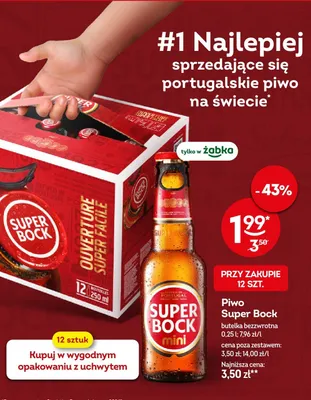 Piwo Super Bock butelka bezzwrotna promocja w Żabka