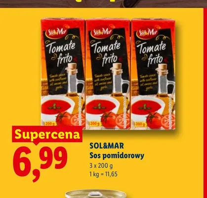 Sos pomidorowy Sol & Mar 3-pak promocja w Lidl