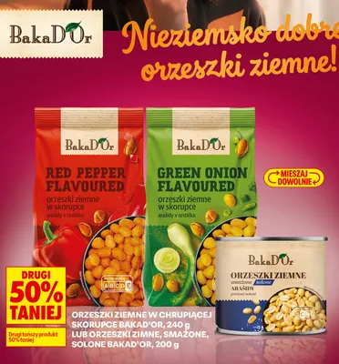 Orzeszki ziemne w chrupiącej skorupce Red Pepper Flavoured BakaD'Or promocja w Biedronka