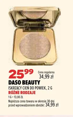 Iskrzący cień do powiek Daso Beauty promocja w Drogerie Natura