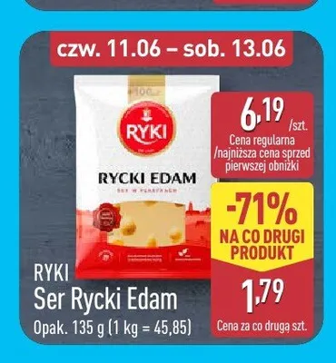 Ser Rycki Edam Ryki promocja w Aldi
