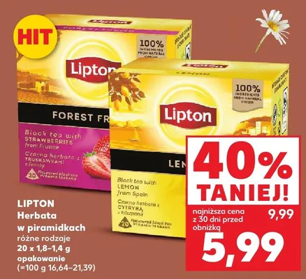 Herbata w piramidkach różne rodzaje promocja w Kaufland