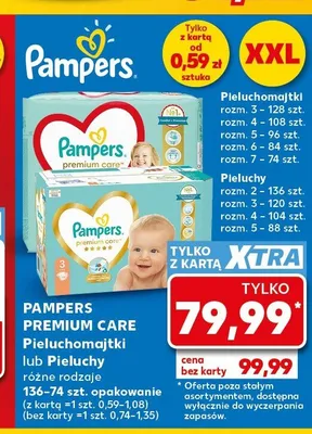 Pieluchy Pampers Premium Care promocja w Kaufland