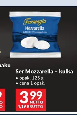 Ser Mozzarella kulka Formagia promocja w Makro