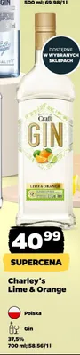 Gin Charley's Craft Lime & Orange 37,5% promocja w Netto
