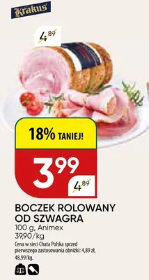 Boczek rolowany od szwagra promocja w Chata Polska