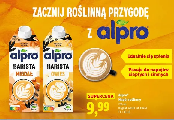 Napój roślinny Alpro Barista kokos promocja w Lidl
