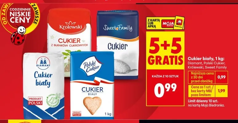 Cukier biały Królewski promocja w Biedronka