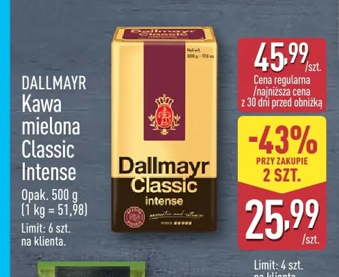 Kawa mielona Classic Intense Dallmayr promocja w Aldi