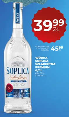 Wódka Soplica Szlachetna Premium promocja w Duży Ben