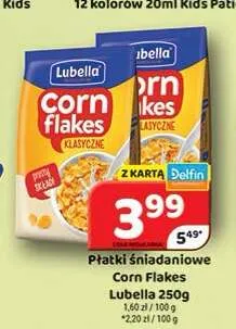 Płatki śniadaniowe Corn Flakes Lubella klasyczne promocja w Delfin