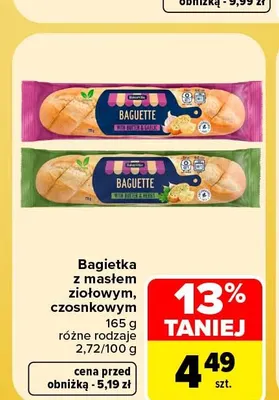 Bagietka z masłem czosnkowym promocja w Carrefour