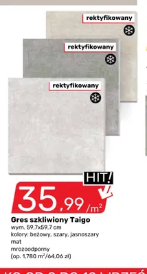 Gres szkliwiony Taigo 59,7x59,7 cm promocja w Bricomarche