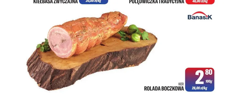 Rolada boczkowa Kier promocja w Tomi Markt
