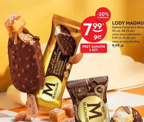 Lody Magnum Salted Caramel & Almonds promocja w Żabka