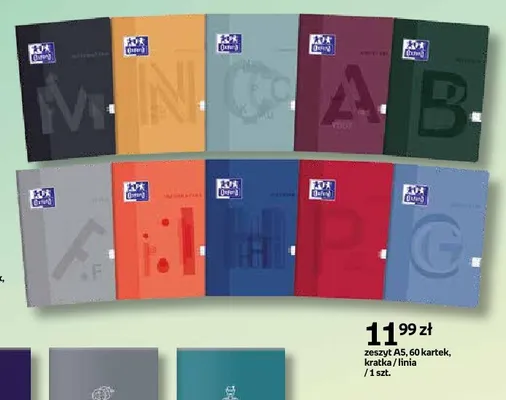 Zeszyt A5 Oxford 60 kartek kratka promocja w Empik